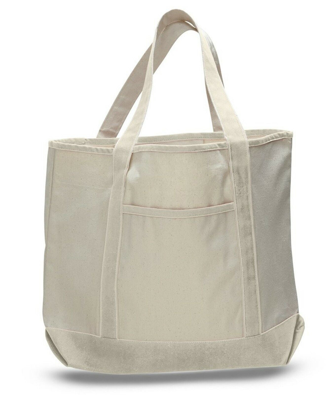 Large City Shopper Bag in Canvas Fabric